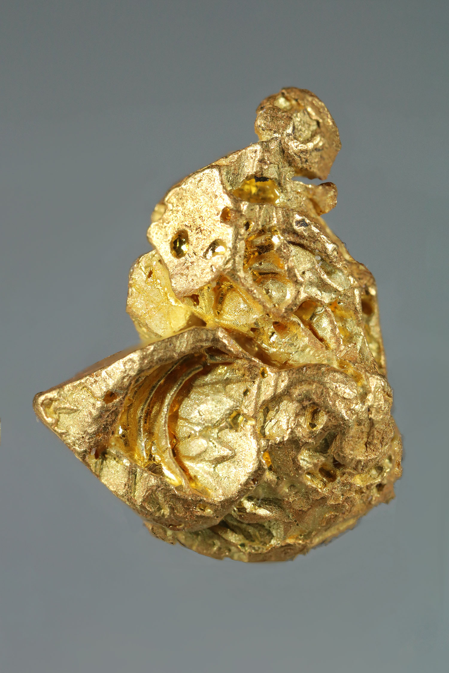 (image for) Faceted Hoppered Triangular Shaped Gold Crystal from the Yukon