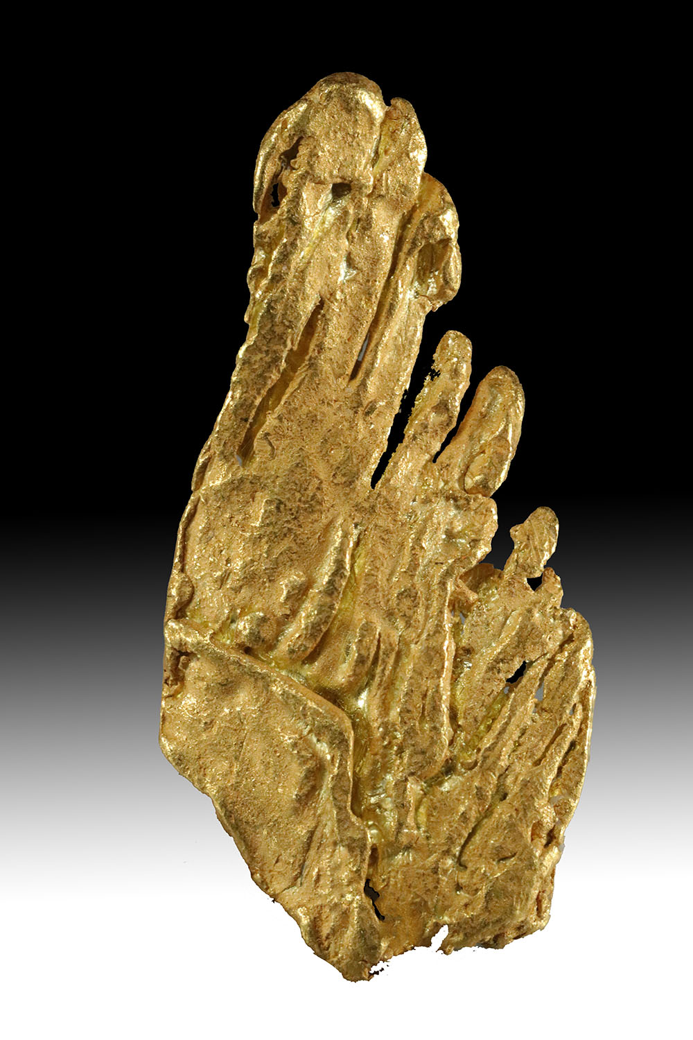 (image for) Unusual Striated Gold Nugget from Alaska - Click Image to Close