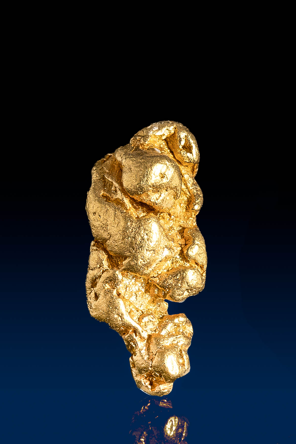 Long Rounded Eroded Crystal Gold nugget from Alaska - 2021