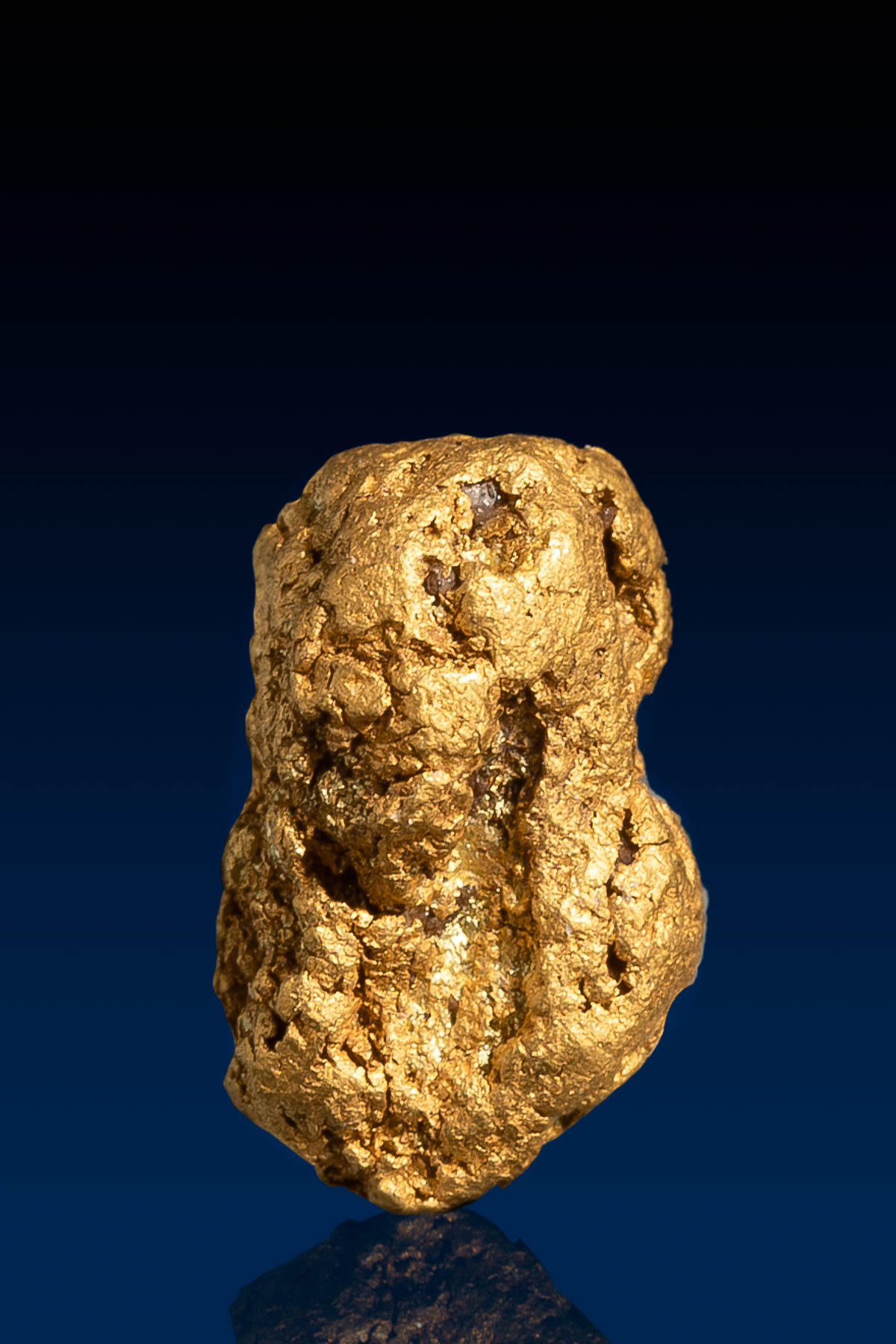 Long Round Natural Arizona Gold Nugget - 1.2 grams