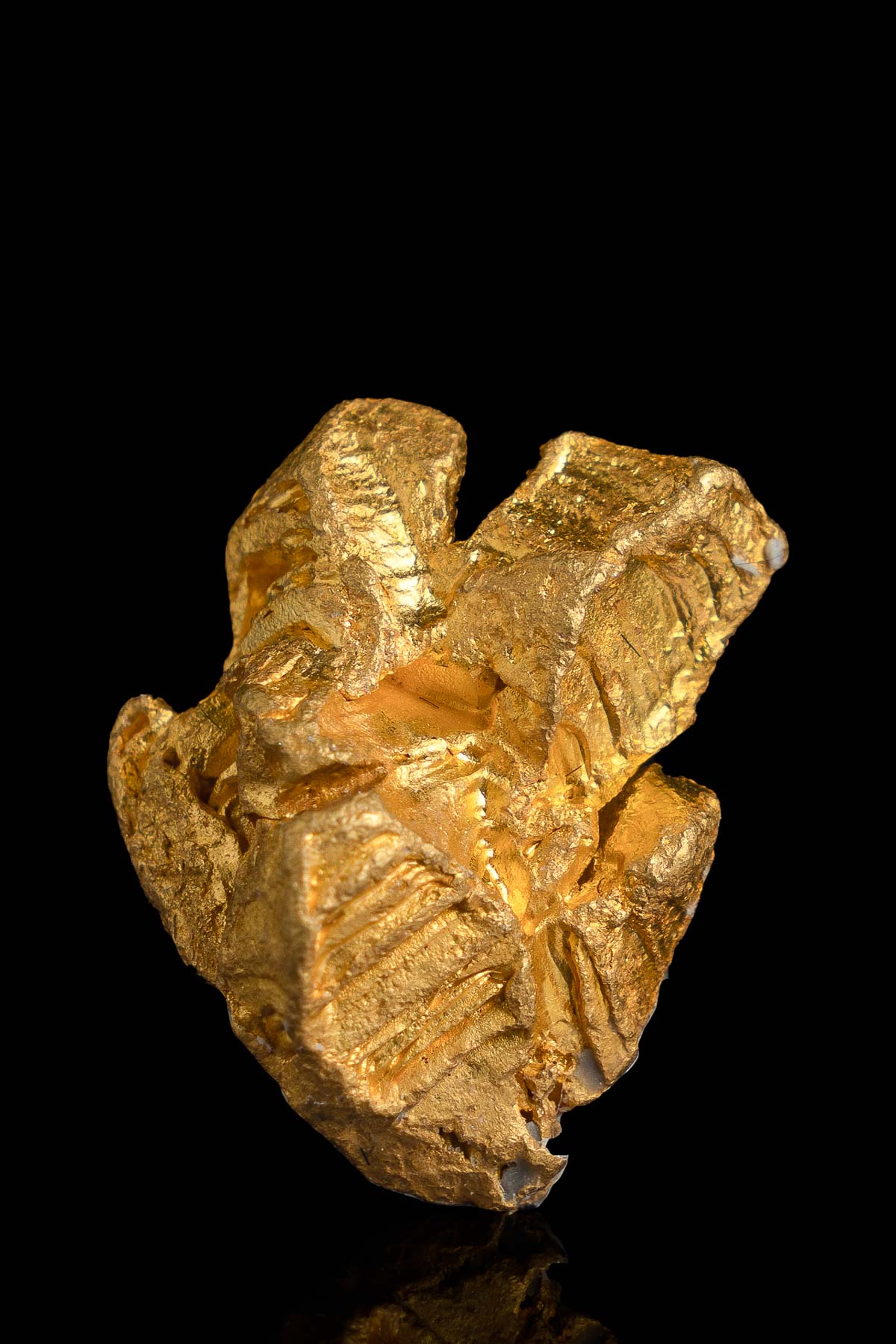 "Clover" Shaped - Hoppered Chunky Gold Crystal - Alta Floresta