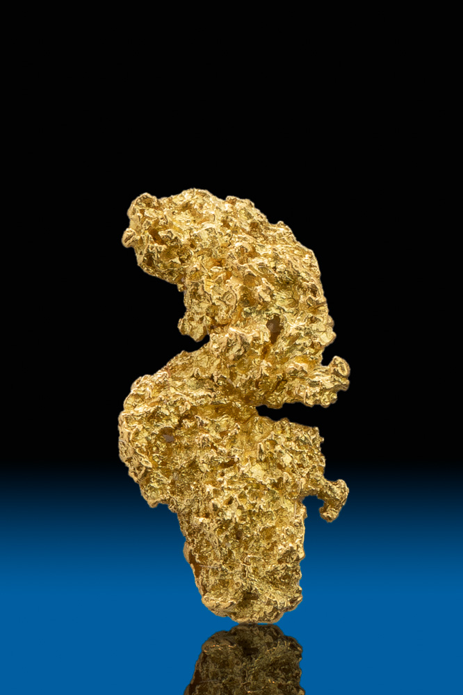 "Sand Paper" Textured Crystalline Gold Nugget - Calaveras, CA