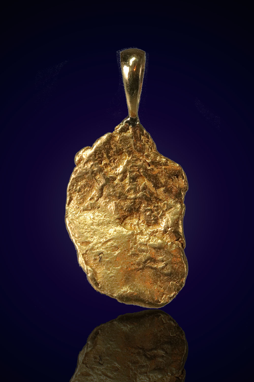 (image for) Alaskan Leaf Gold Nugget Pendant
