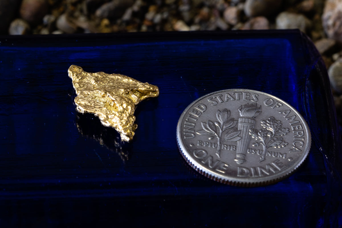 Unique Shiny Rose Creek Gold Nugget 1.83 grams 156.00 Natural