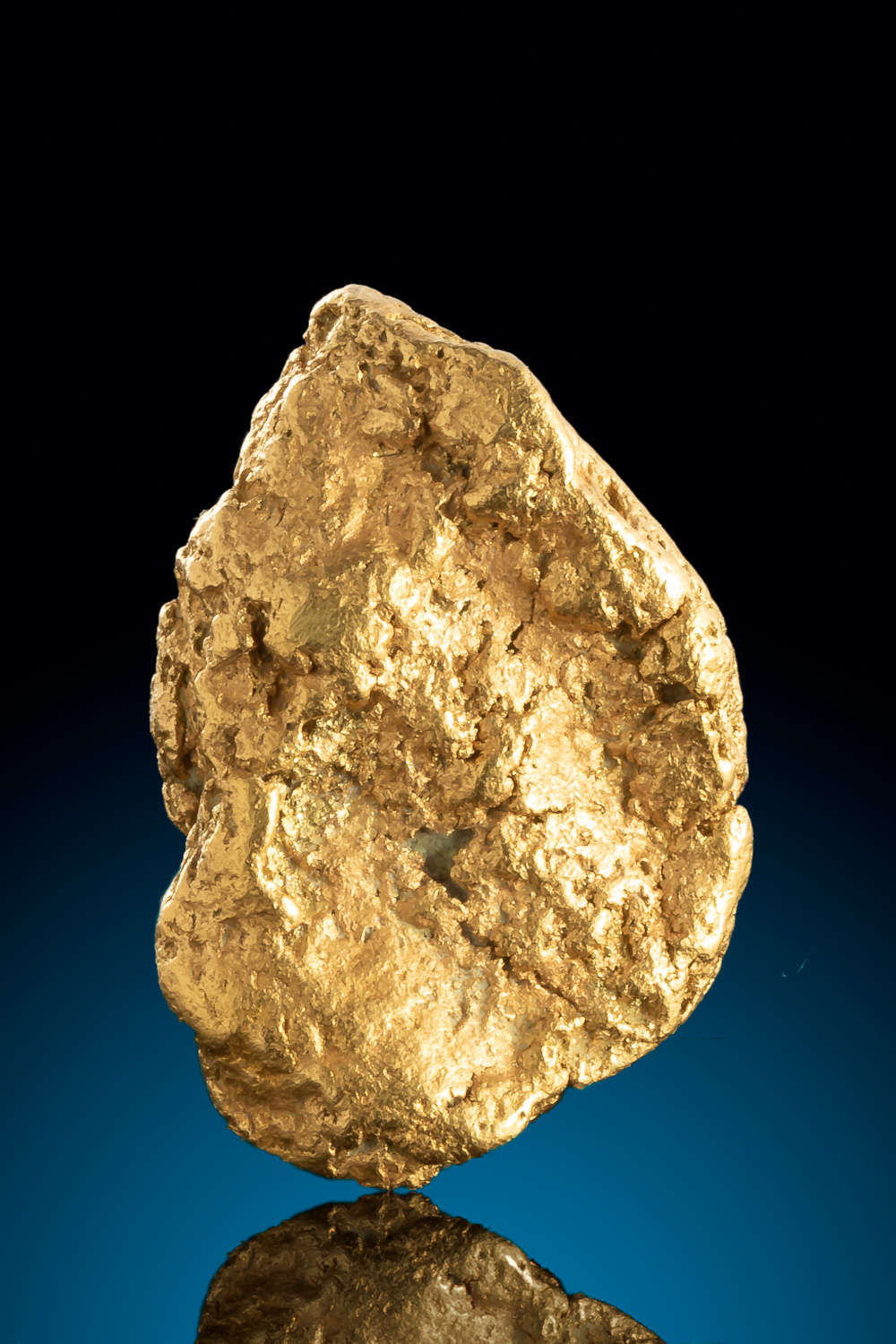 (image for) Large Oval Gold Nugget - SandStone Texture - Alaska