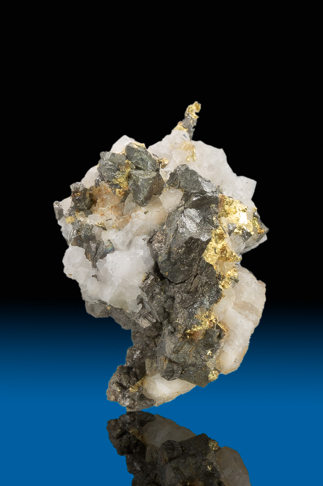(image for) Sharp Natural Gold Quartz and Arsenopyrite - Allegheny, CA