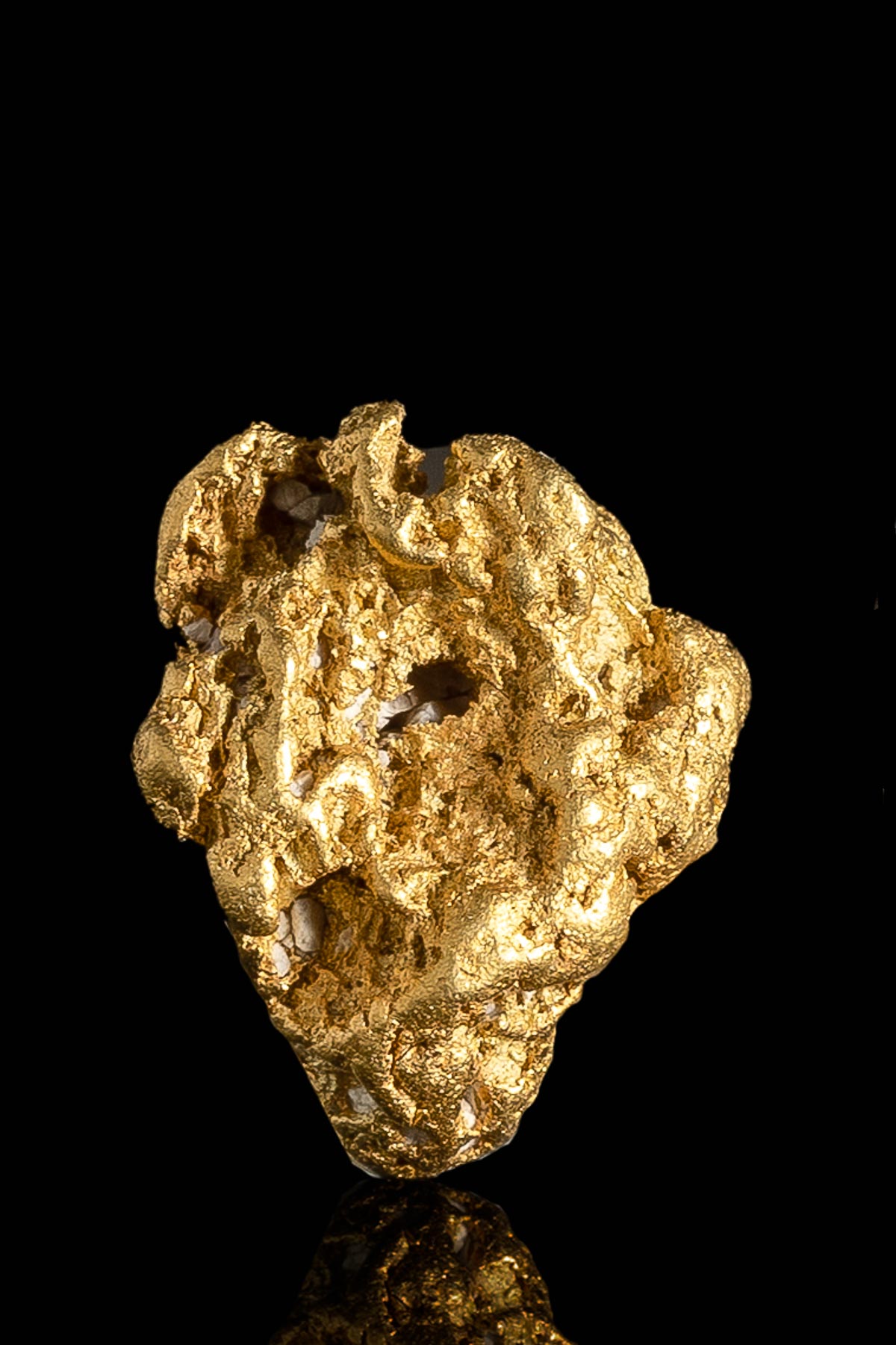 Unique Rare Textured Natural Gold and Quartz Nugget - Alaska