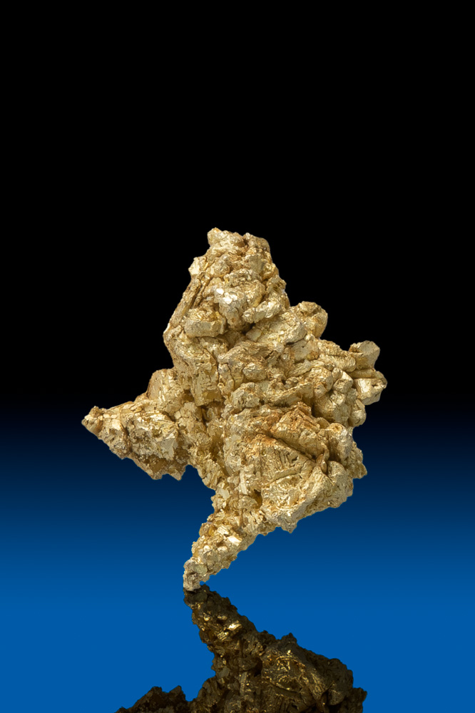 (image for) "Star" Shaped Natural Gold Crystal Specimen - Round Mtn., NV - Click Image to Close