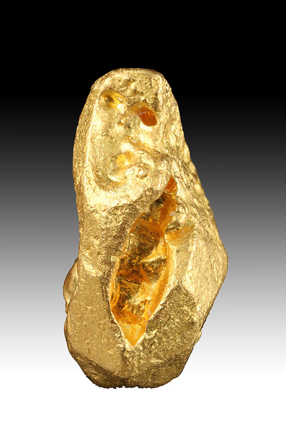 (image for) Elongated and Hoppered Venezuela Gold Crystal