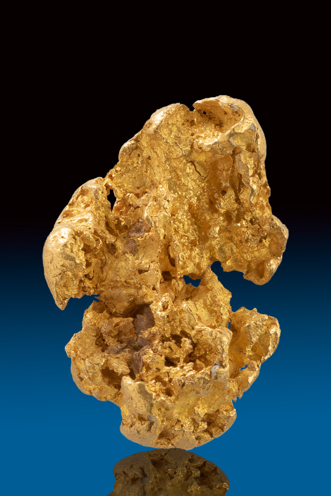(image for) High Purity "Squashed Grape" Shaped Jewelry Grade Gold Nugget